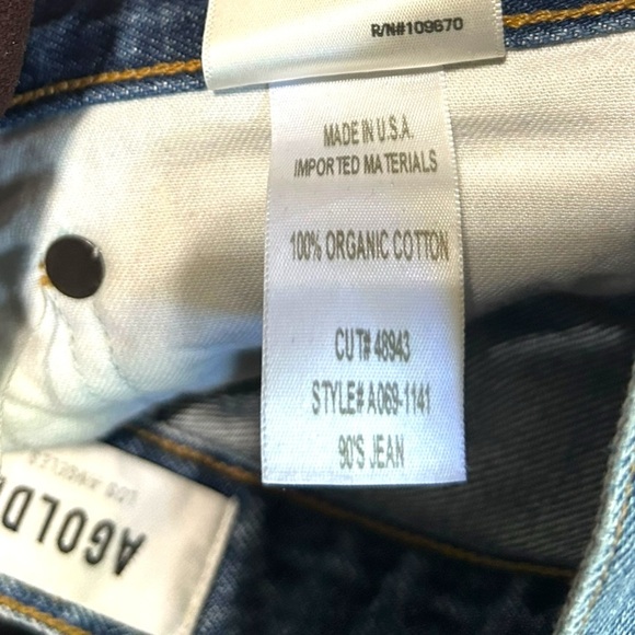 Agolde Womens 90s Loose Fit Jean Portal Button Fly High Rise Medium Wash Size 25 - Picture 9 of 9